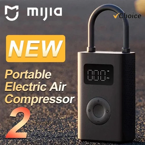 NUEVO Compresor de Aire Eléctrico Portátil Mini MIJIA Air Pump 2 con Aumento de Velocidad del 25%, 150 PSI, Tipo-C, LED, Multiherramienta, Inflador