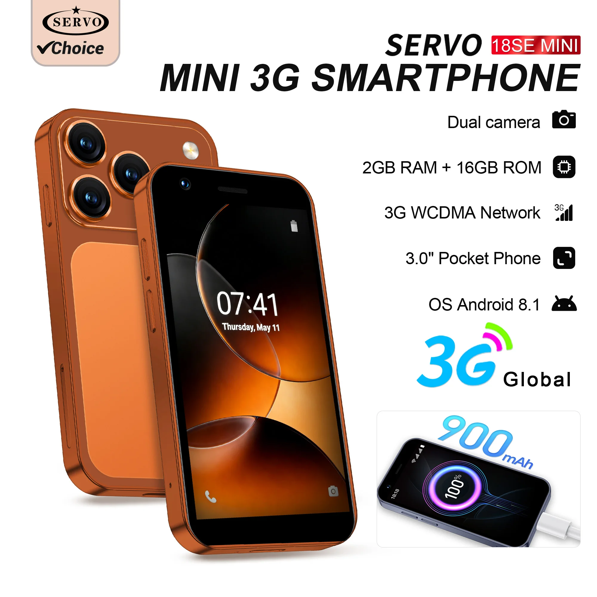 SERVO 18SE Mini Smartphone Android OS 3.0
