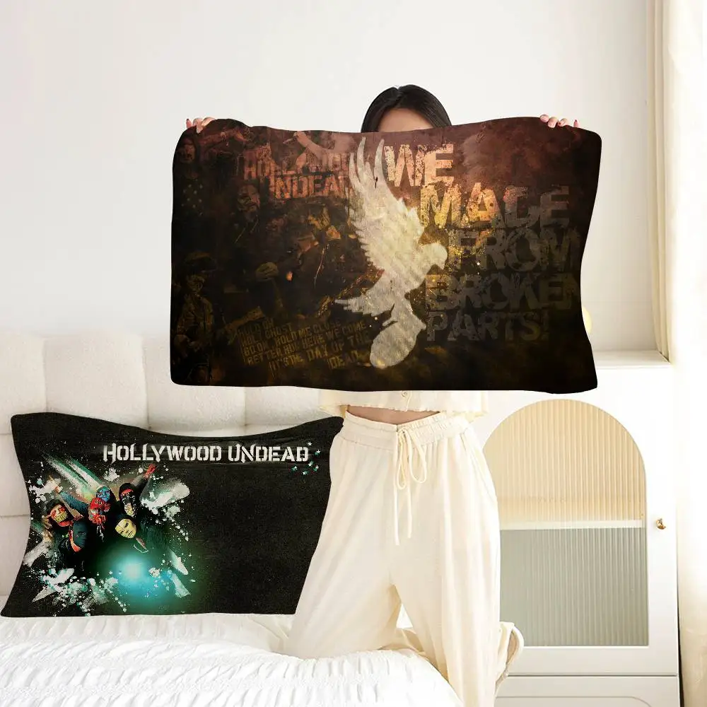 Rap Rock H-Hollywood Undead Band New Style Adult Pillow Towel Premium Quick-Dry Polyester Anti-Mite Antibacterial Household Use