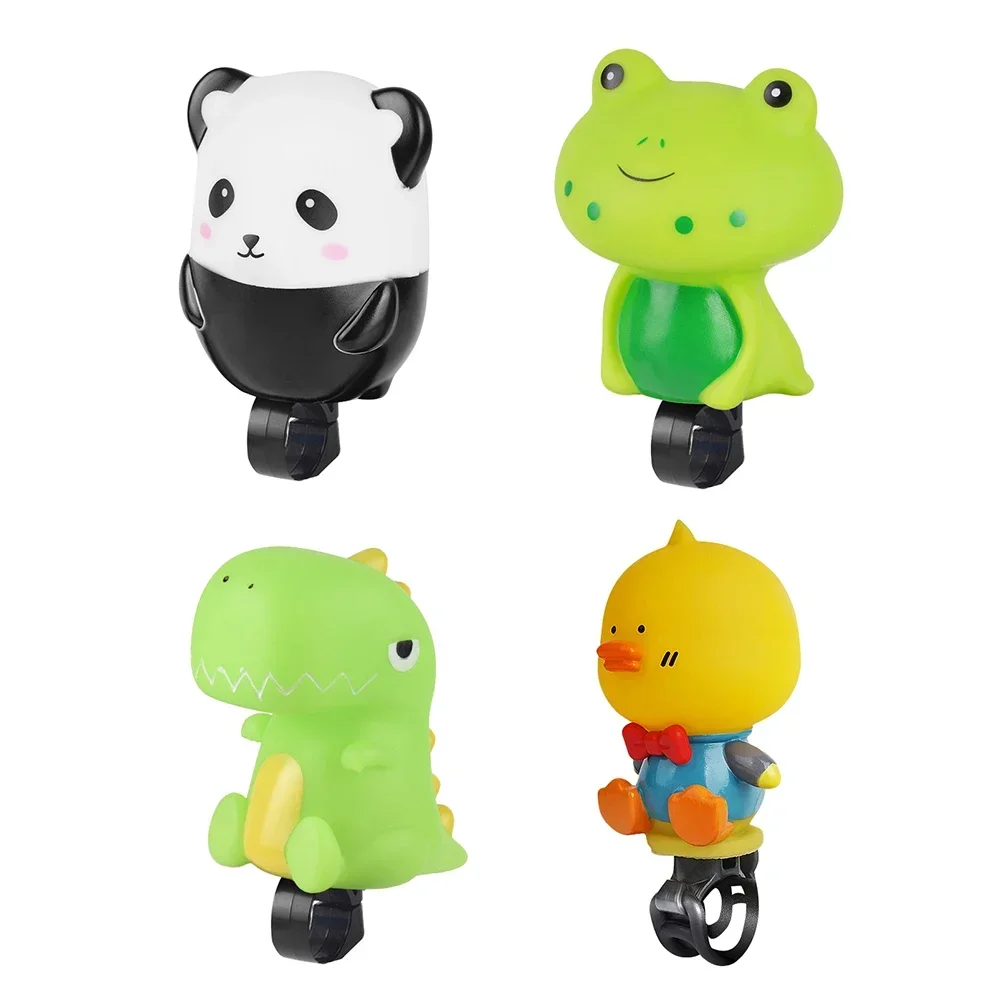 Cute Creative Bike Bell Silicone Air Squeeze Horns Cartoon Dinosaurs Air Horn Cycling Scooter Handlebar Bell Super Loud Kid Gift