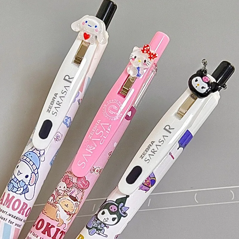 Kawai Sanrio cartoon Hello Kitty My Melody ZEBRA Zebra JJ15 Quick Dry Co-branded Pen Kuromi Purin Neutral Press Pen Holiday Gift