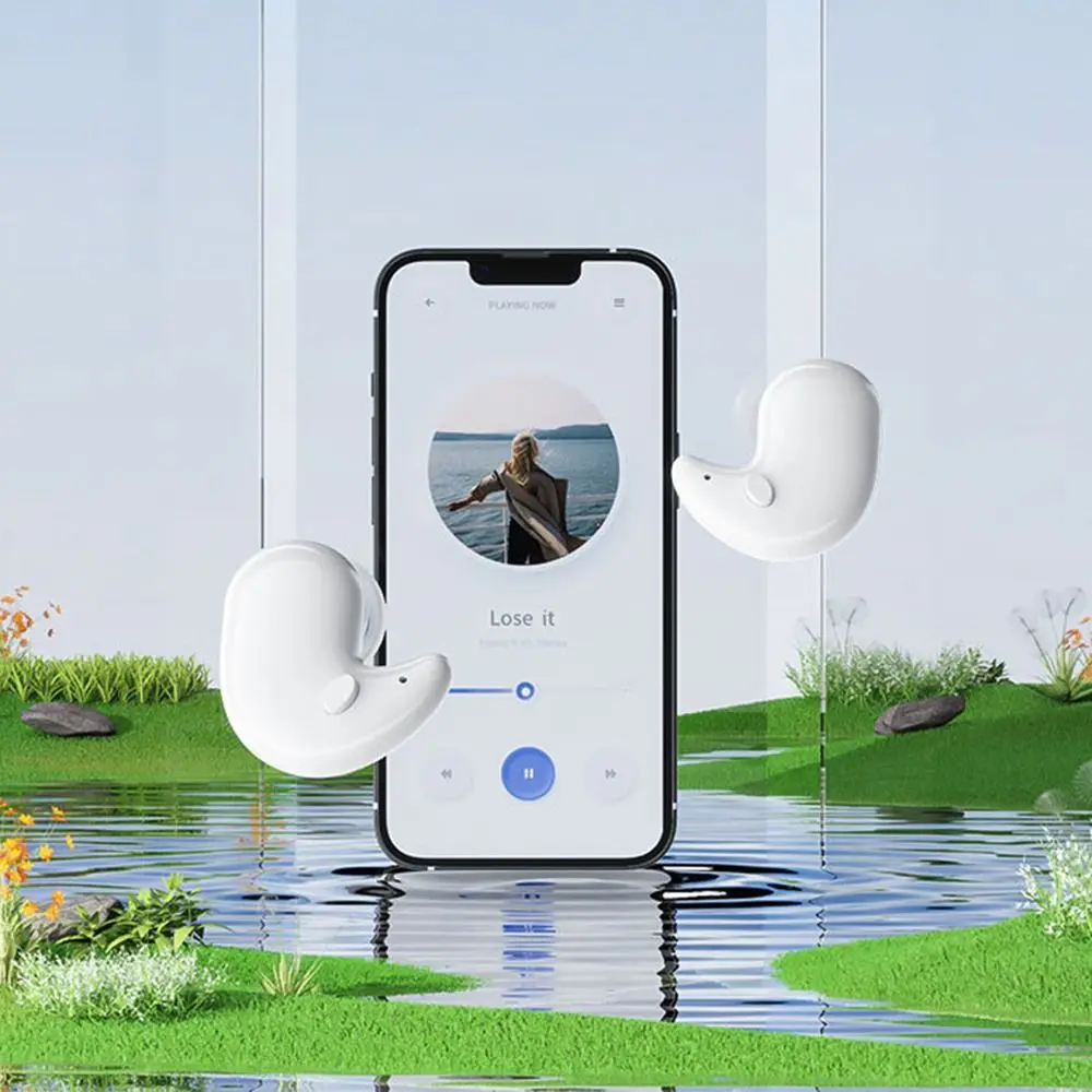 Y36 Sleep Mini Invisible Headset Ipx5 Waterproof LED Display Wireless Headphones with Mic Sports Stereo Noise Cancelling