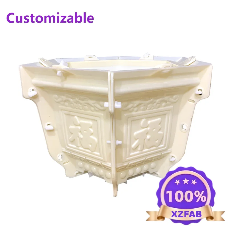 Factory Direct 2026 Diamond flower pot mold bottom grouting plastic flower box model landscaping production cement