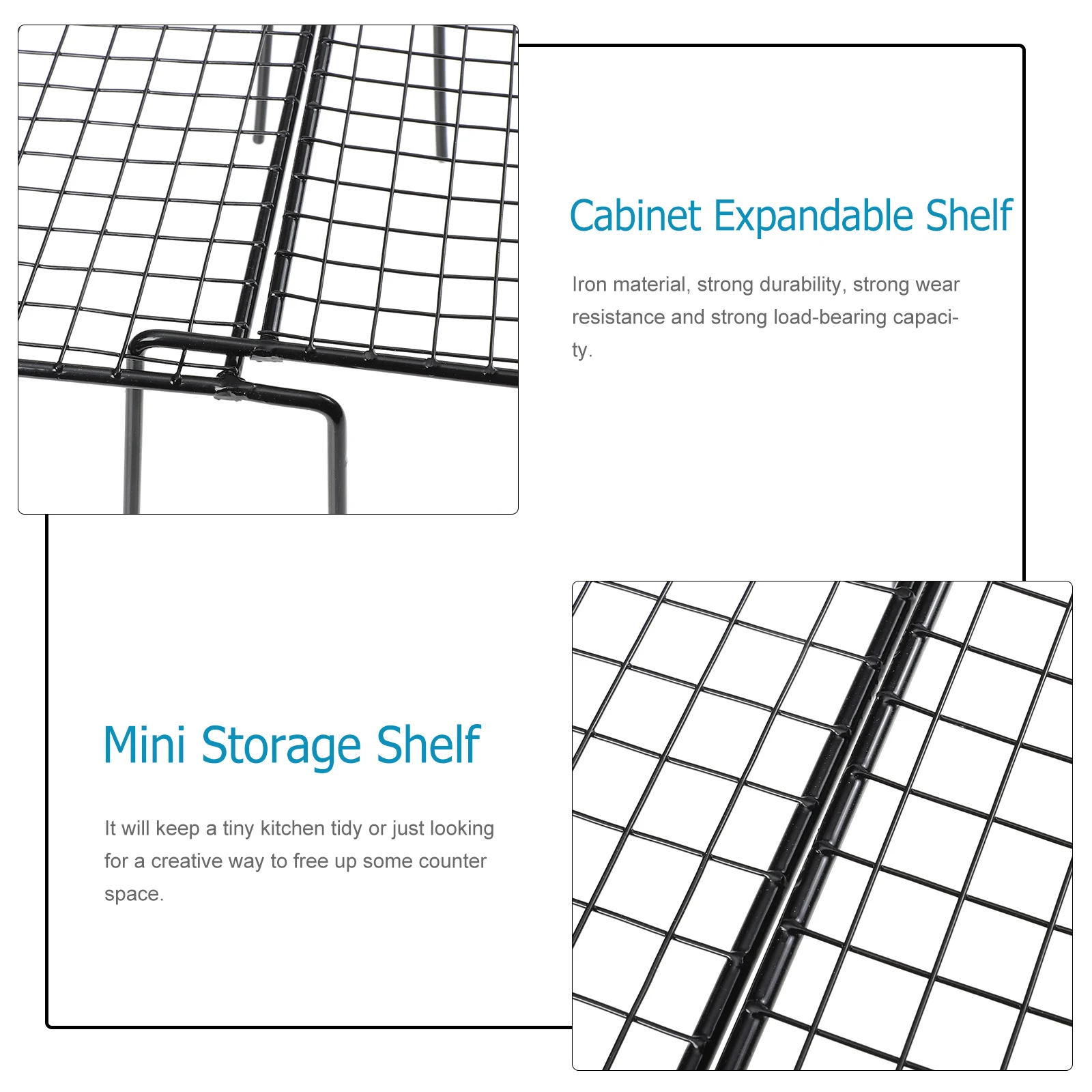 

Adjustable Telescopic Expandable Shelf Kitchen Cabinet Organizer Countertop Storage Rack Multi-Tier Spice Seasoning Cups Bottles