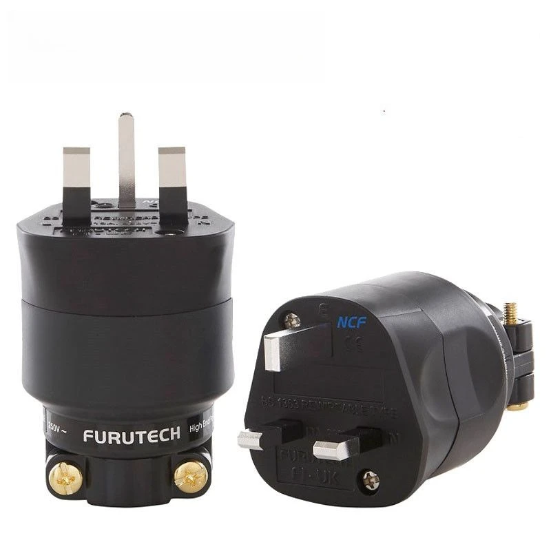 

furutech FI-UK 1363(G) /1363(R) plug HIFI audio cable connector Copper gold plated rhodium 13A fuse IEC English power plug