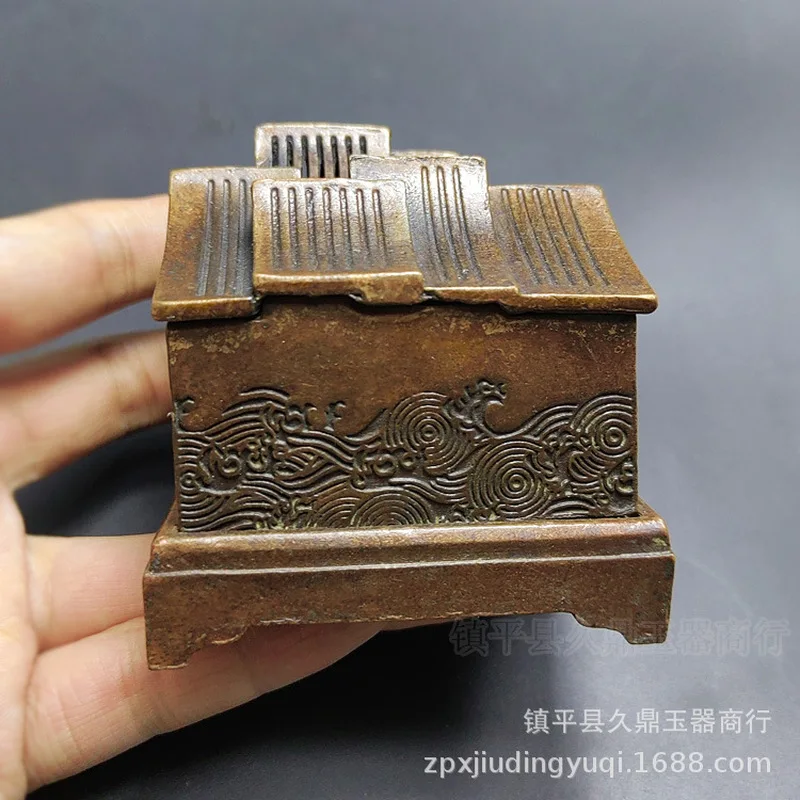 Household , small decorative piece, copper ornament, incense burner, Qianlong-era handicraft