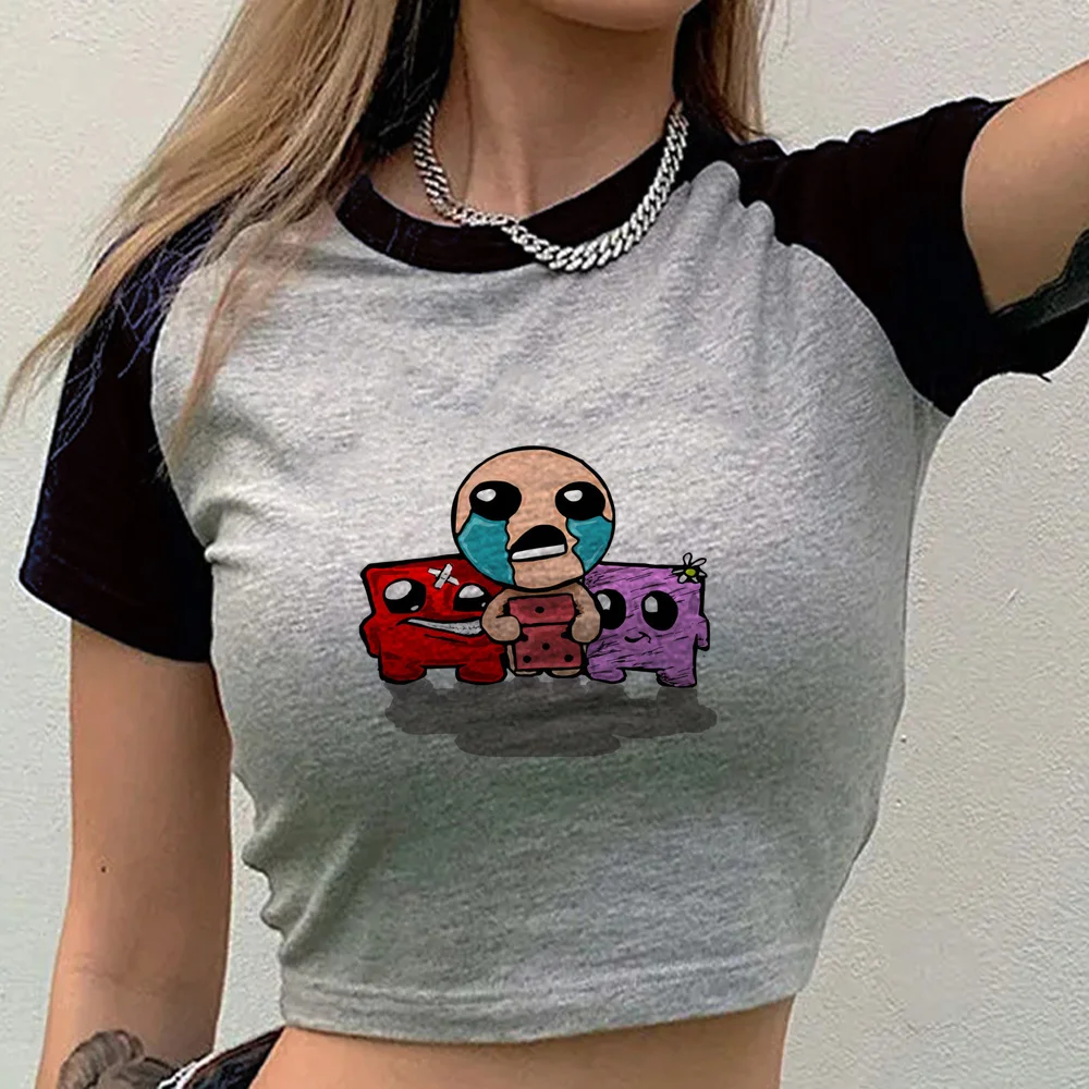 the Binding of Isaac cropped top shoujo scene  manga meme clearance sales tshirt cutecore korean fashion alternative  vintage