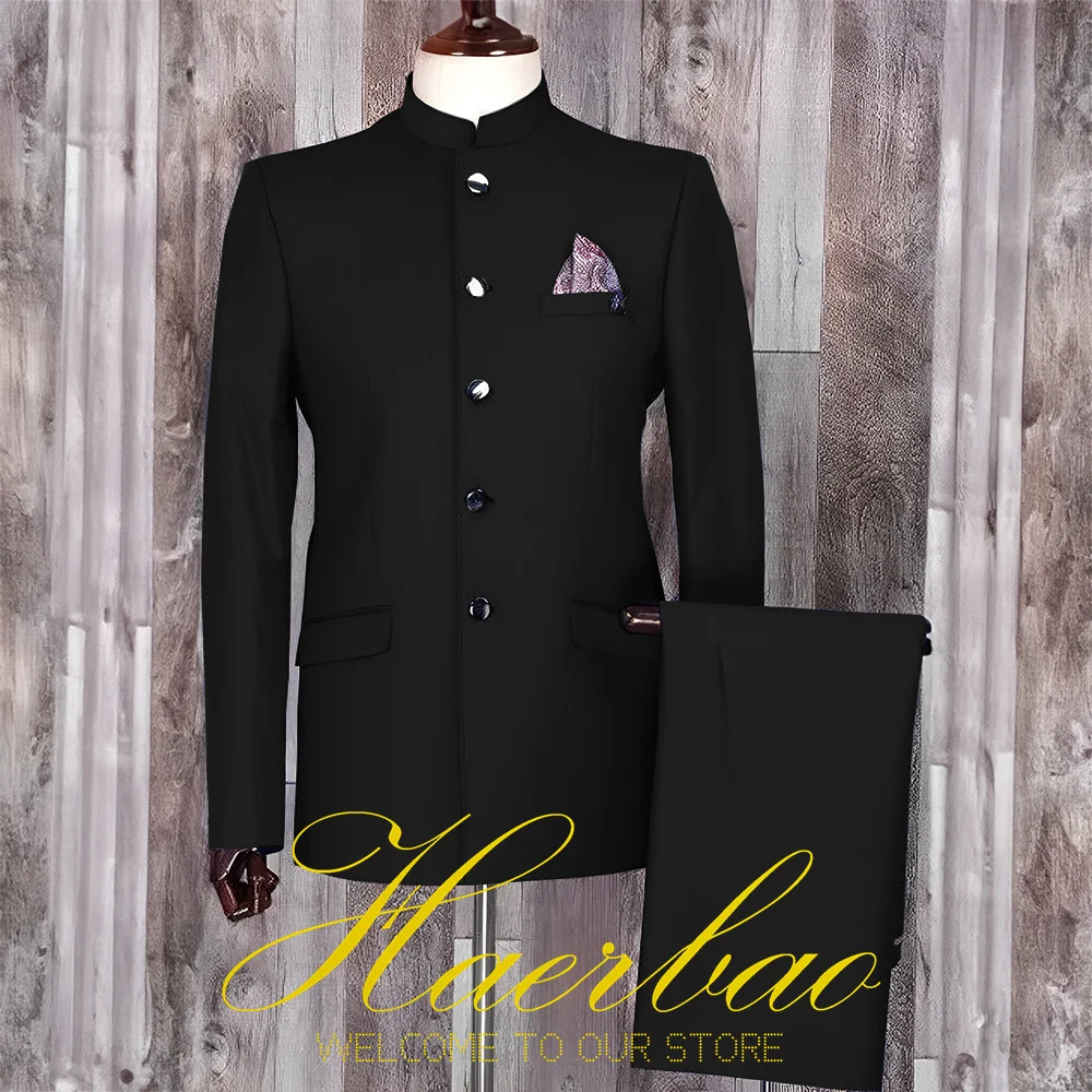 

African Style Men's Suit 2 Piece Single Breasted Jacket Pants Male Wedding Tuxedo Formal Slim Fit Blazer for Men