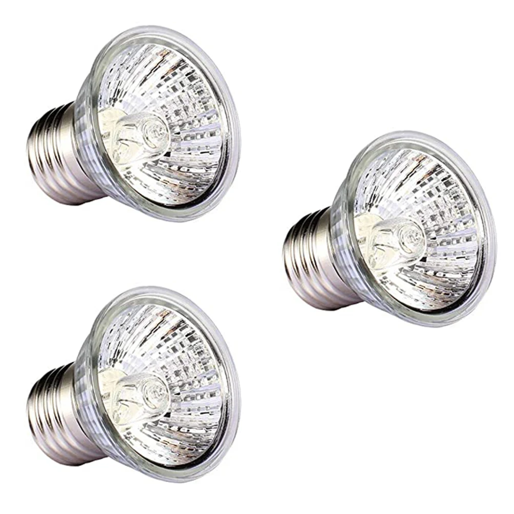 

3Pcs Tortoise Basking Lamp Reptile Heating Calcium Light Practical Easy Install Uvb Irradiation Pet Warmth Turtle Basking Lamp