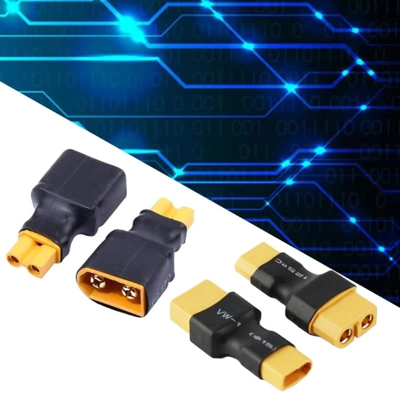4Pieces XT30 To XT60 Adapter Connectors Not Need Soldering For Drones Car
