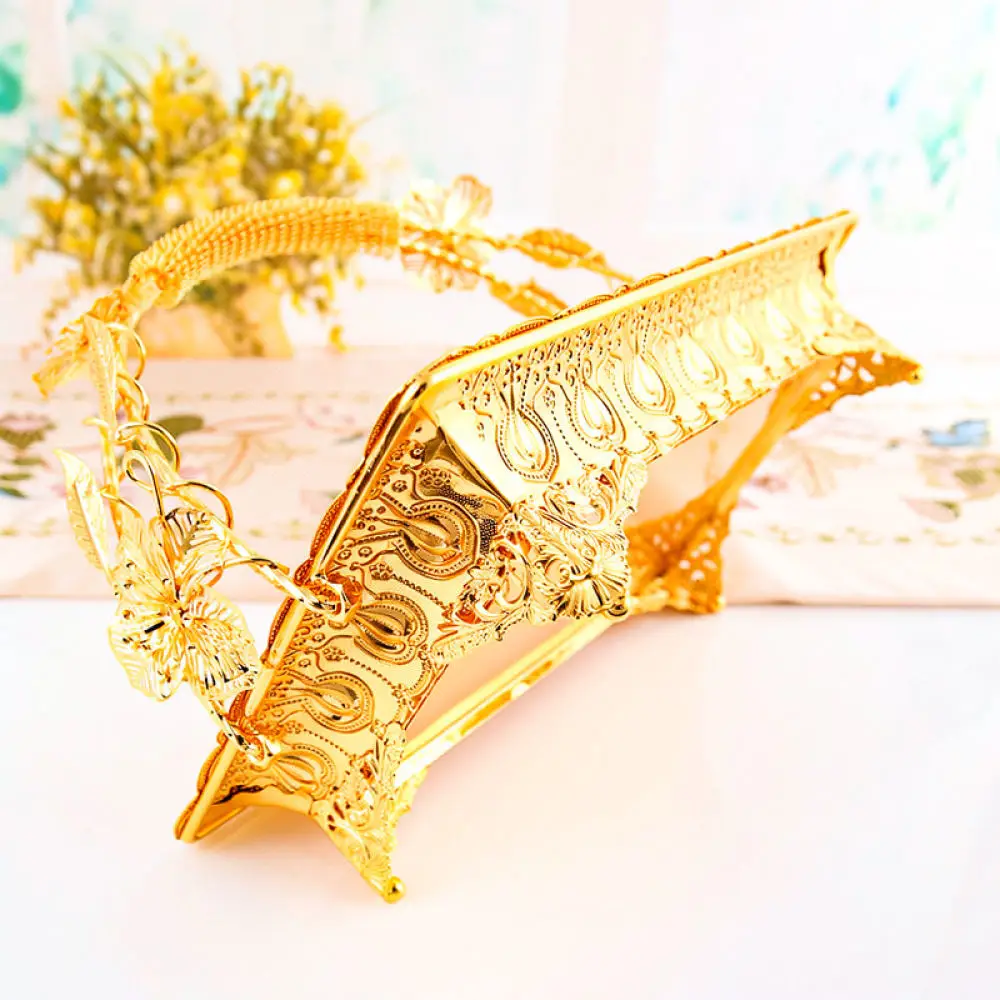 Minimalist Gold Metal Storage Basket Creative Fruit Tray Serving Container For Living Room Dining Table Party Decor