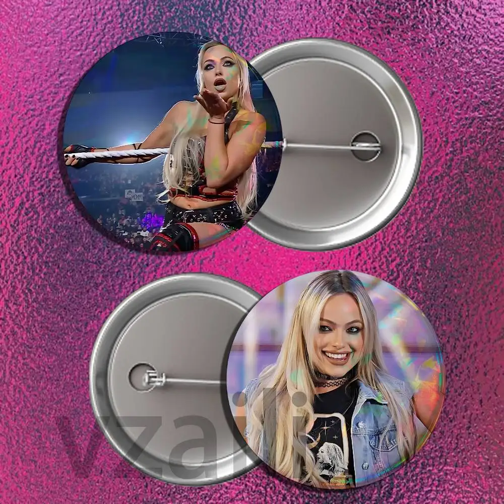 W-Wrestler L-Liv M-Morgan Button Pin Single Pack Anime Merch for Ita Bags Badge Collectible Buttons TH