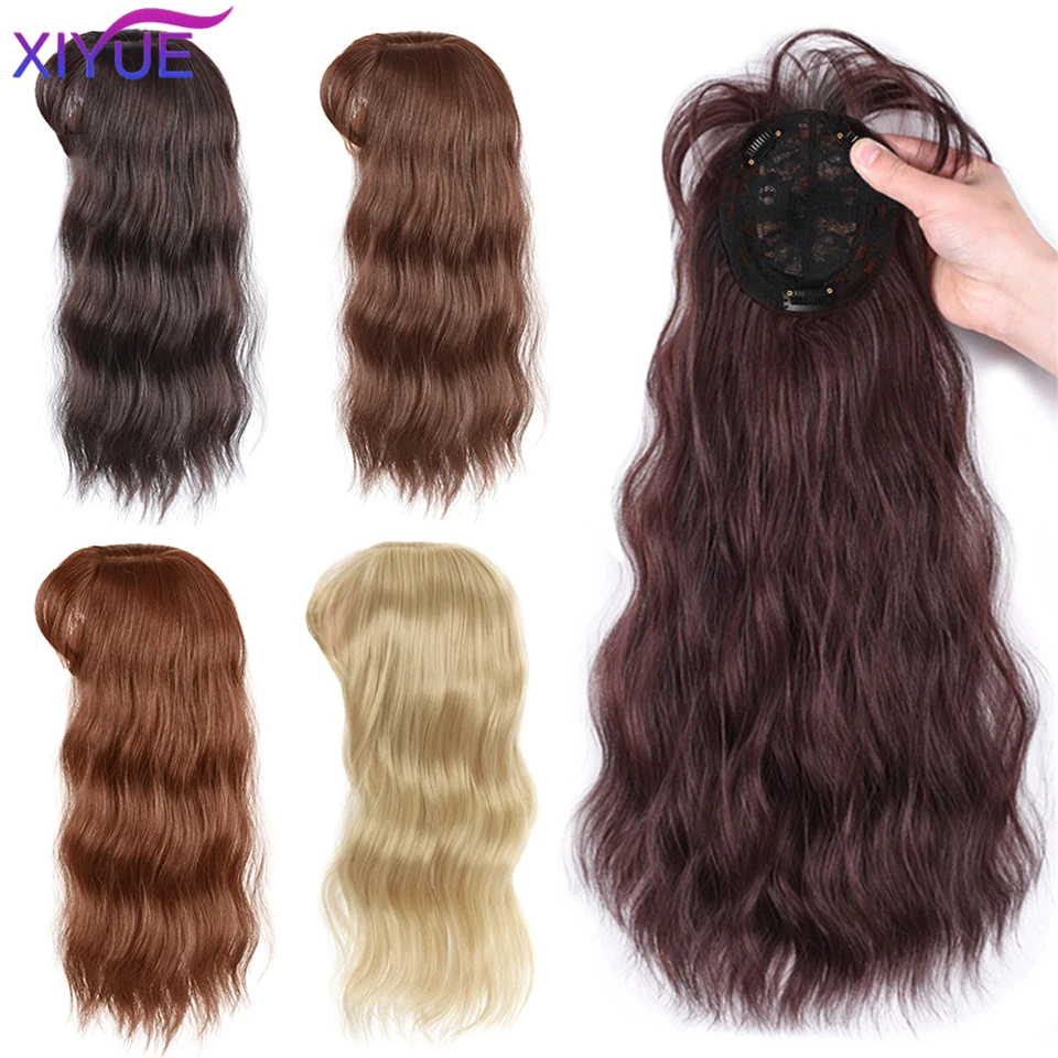 3D Bangs Invisible Seamless Head Hair Water Ripple Hair Air Bangs Head Overhead Natural Invisible Replacement Cover White Hair