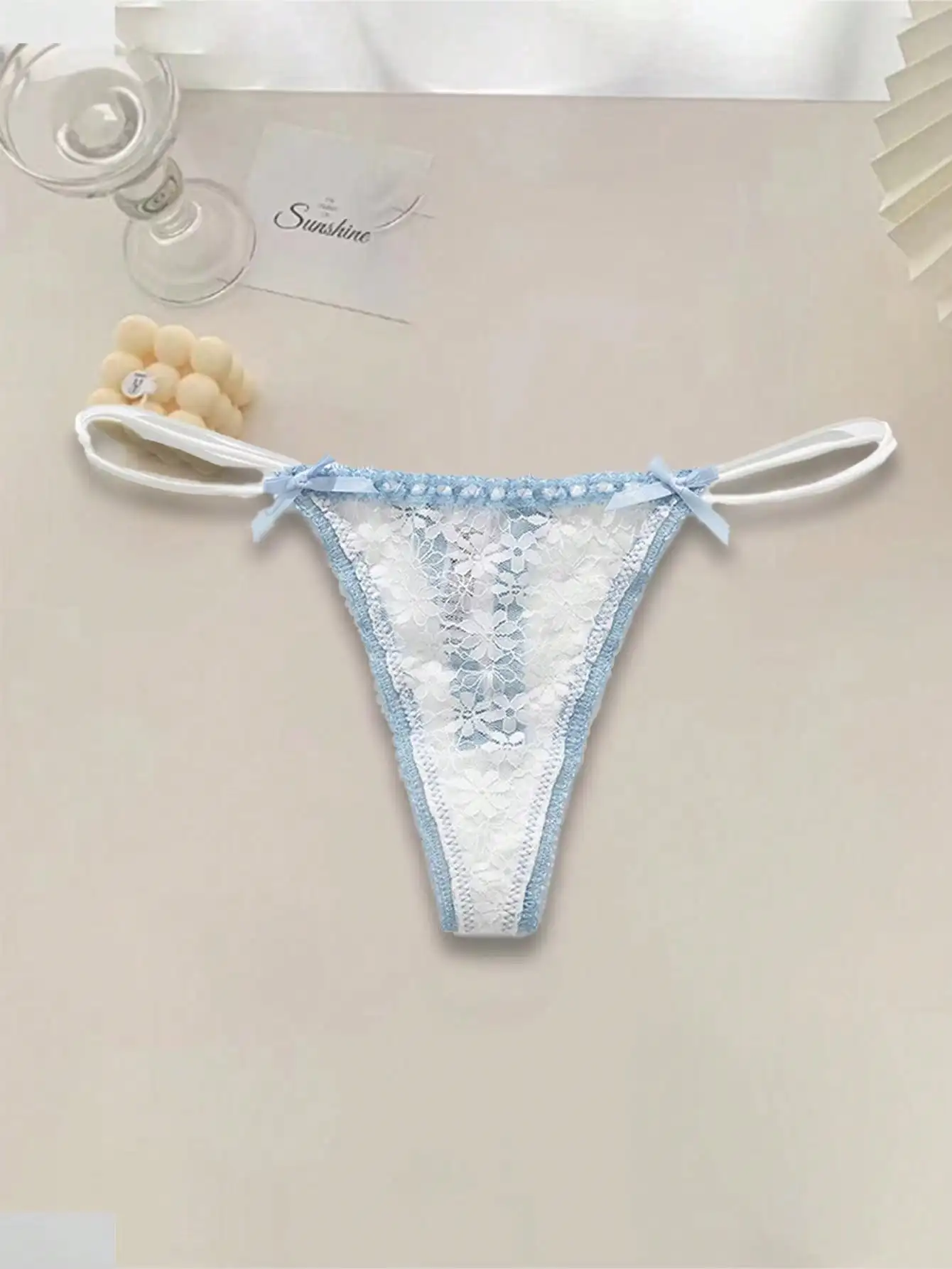 4pcs women's thongs sexy lace underwear girls' invisible comfortable G-string w… - Image 3