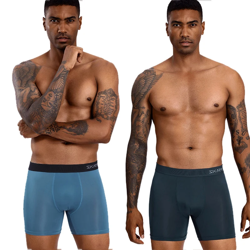 4pcs Brand Men\'s Panties New Man Boxer Shorts Polyester Male Slip Underpants Sexy Mens Underwear Gift