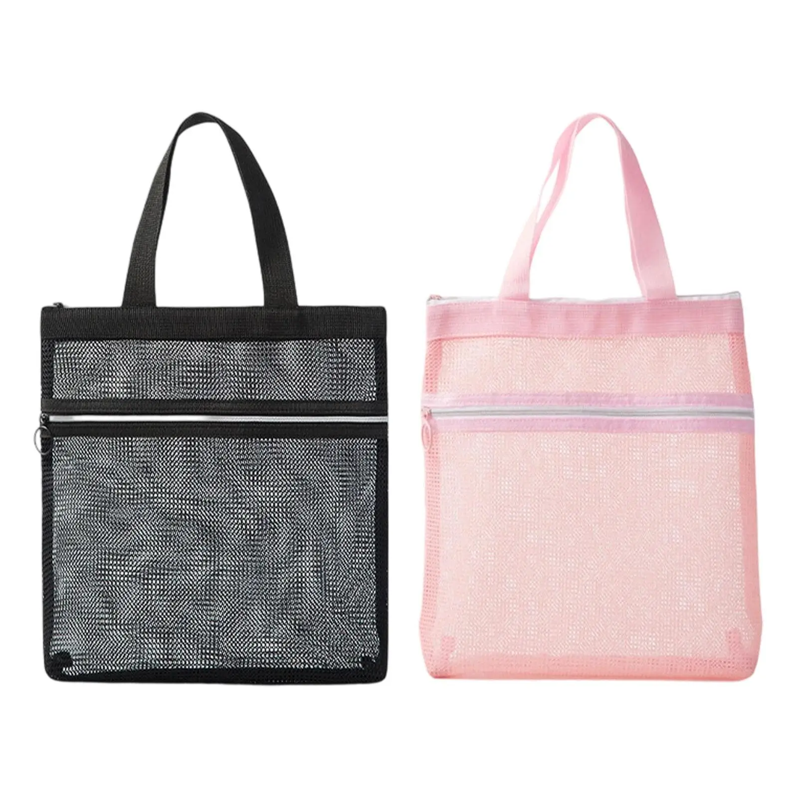 Mesh Shower Tote Portable Organizer Bag Polyester Bathroom Accessories for Travel and Swimming Pool