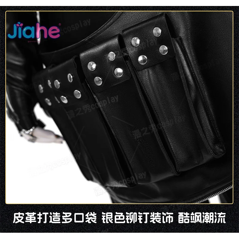 KPop Demon Hunters Rumi Mira Zoey Costume Cosplay Giacca in pelle pantaloni guanti cintura set di accessori Halloween nuova donna uniforme