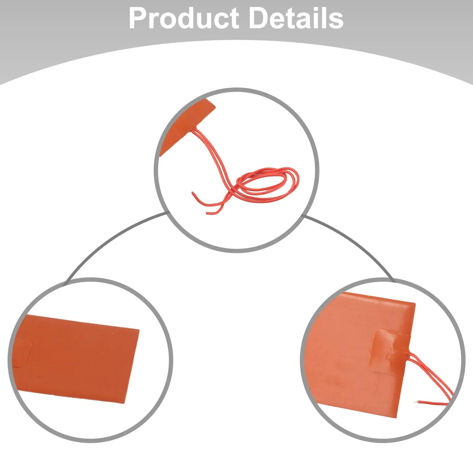 Tapete aquecedor de borracha de silicone aquecido almofada de aquecimento para cama de impressora 3d flexível à prova d80água 80x100mm venda de alta qualidade