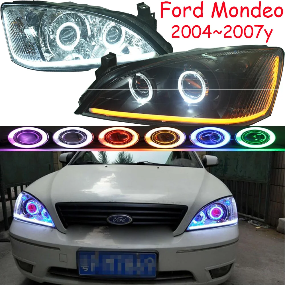 2004~2007y car bupmer head light forMondeo headlight fusion car accessories LED DRL HID xenon fog forMondeo headlamp