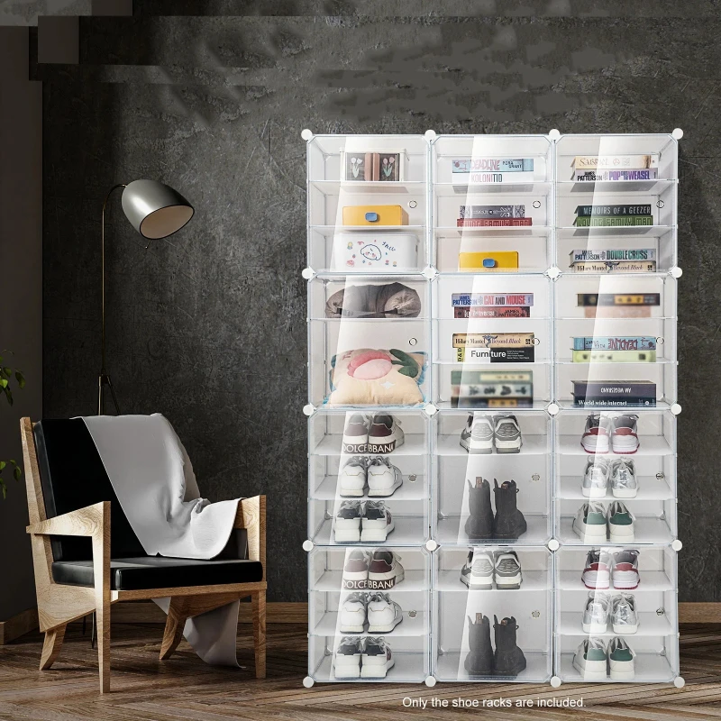 

Adjustable Interlayer Height Dustproof Shoe Box Large Capacity Shoe Storage Rack for Household Use