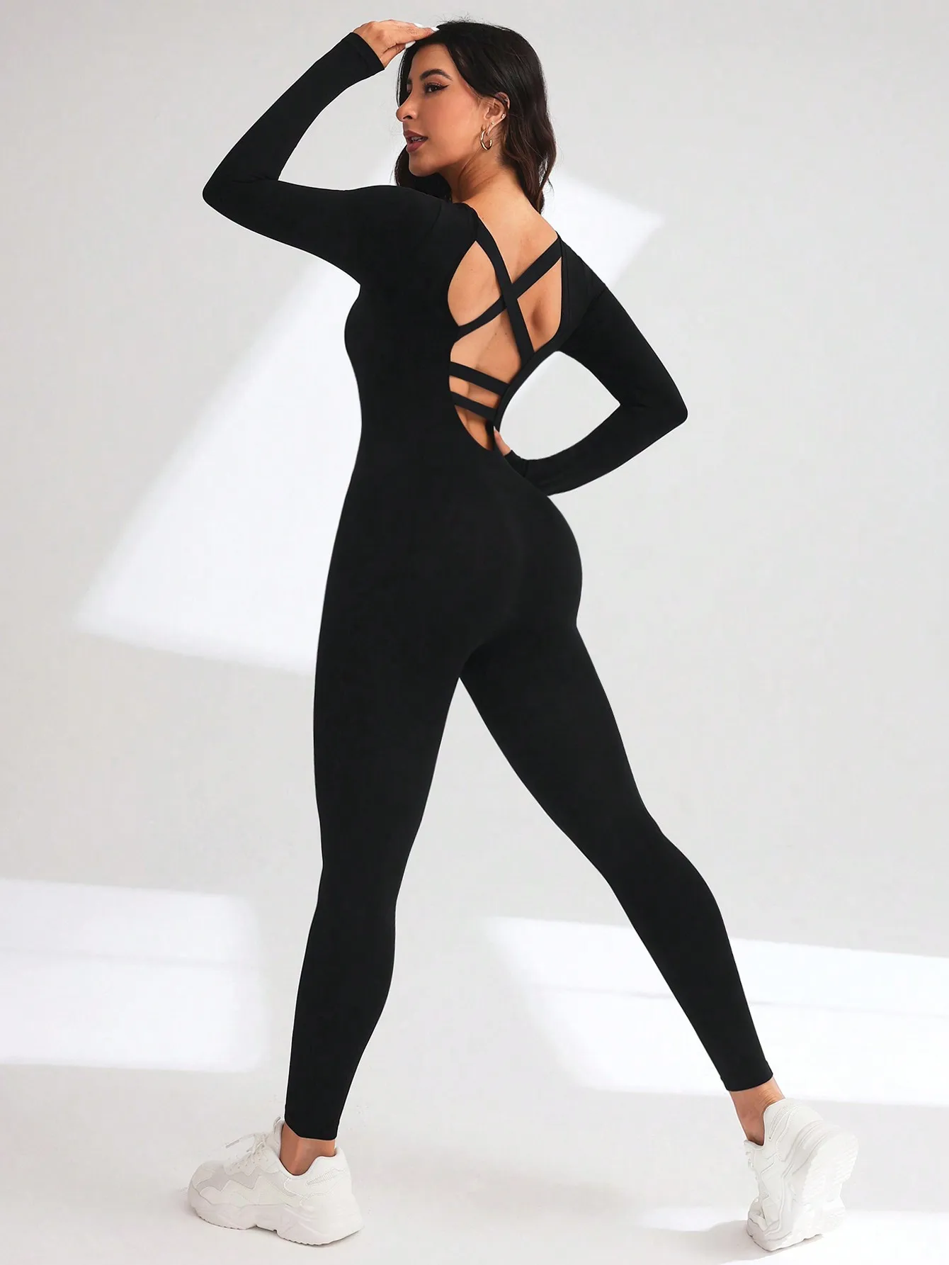 Women Yoga Jumpsuits Workout Long Sleeve Sport Jumpsuits