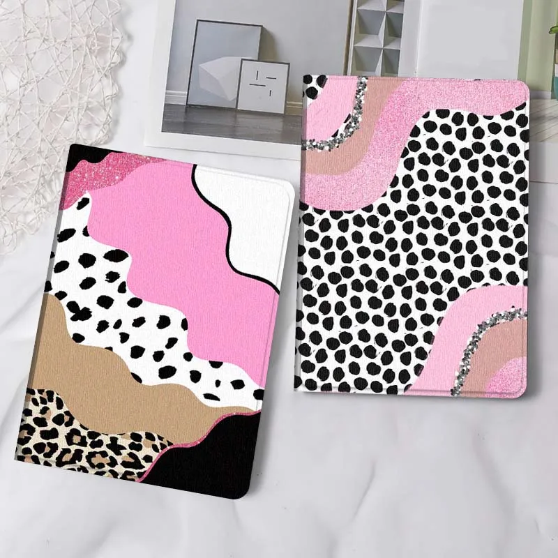

Cartoon Pink Dalmatian Tablet Case For Samsung Tab Galaxy S6 S11 A A7 A8 A9 A11 10.1 10.4 10.5 Plus Lite Gift