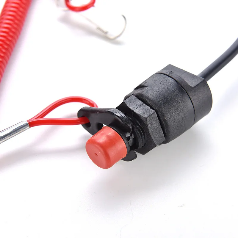 For 2Pcs Emergency Kill Switch Safety Lanyard Emergency Stop Device for ATV Quad Jet Ski Outboard Motor