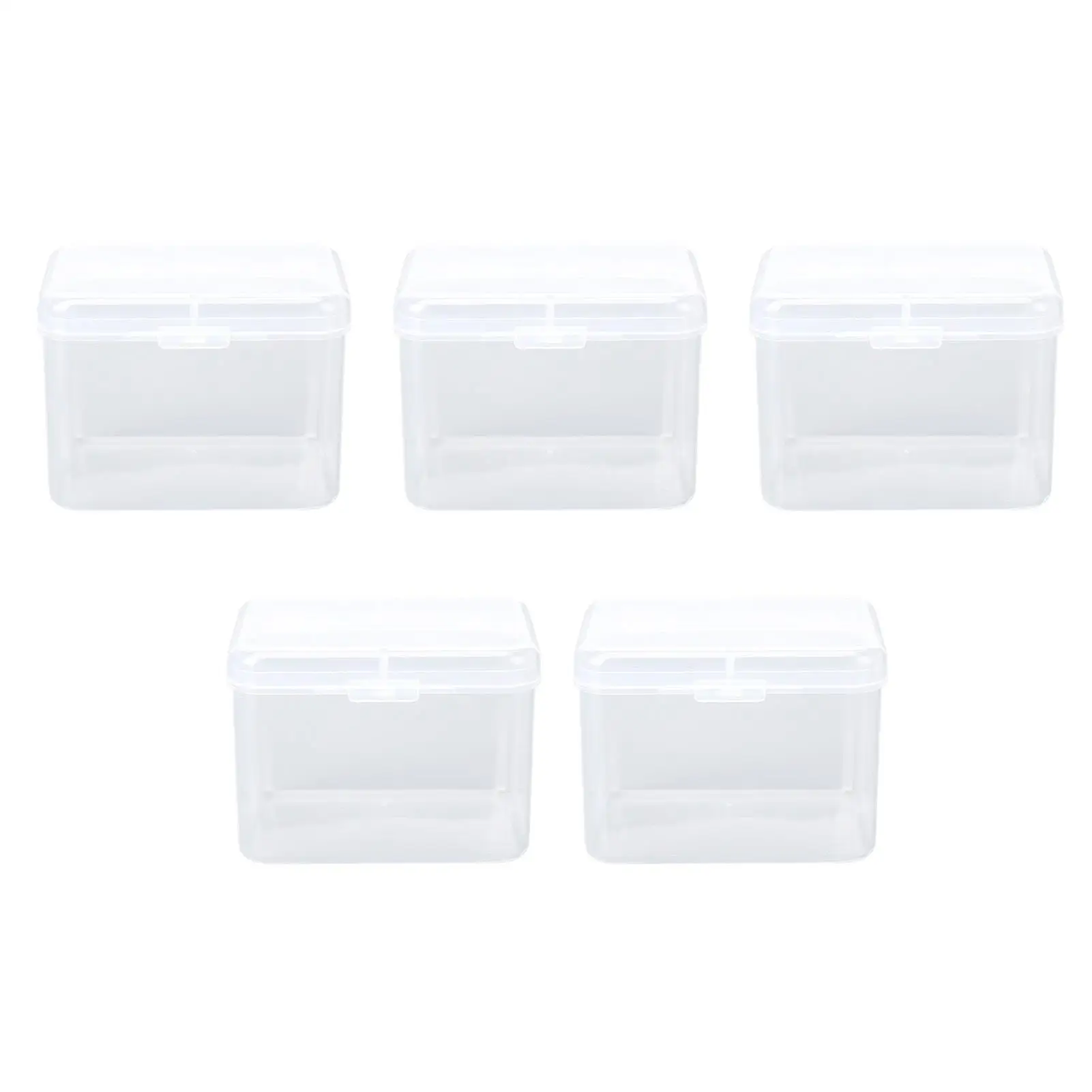 Clear Transparent Sponge Storage Box with Pressed Lid - Small Makeup Holder for earrings & for necklaces