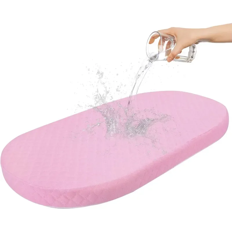 Waterproof Soft Cover Gel Memory Foam Double Sided Cradle Mattress Fits Moses Basket