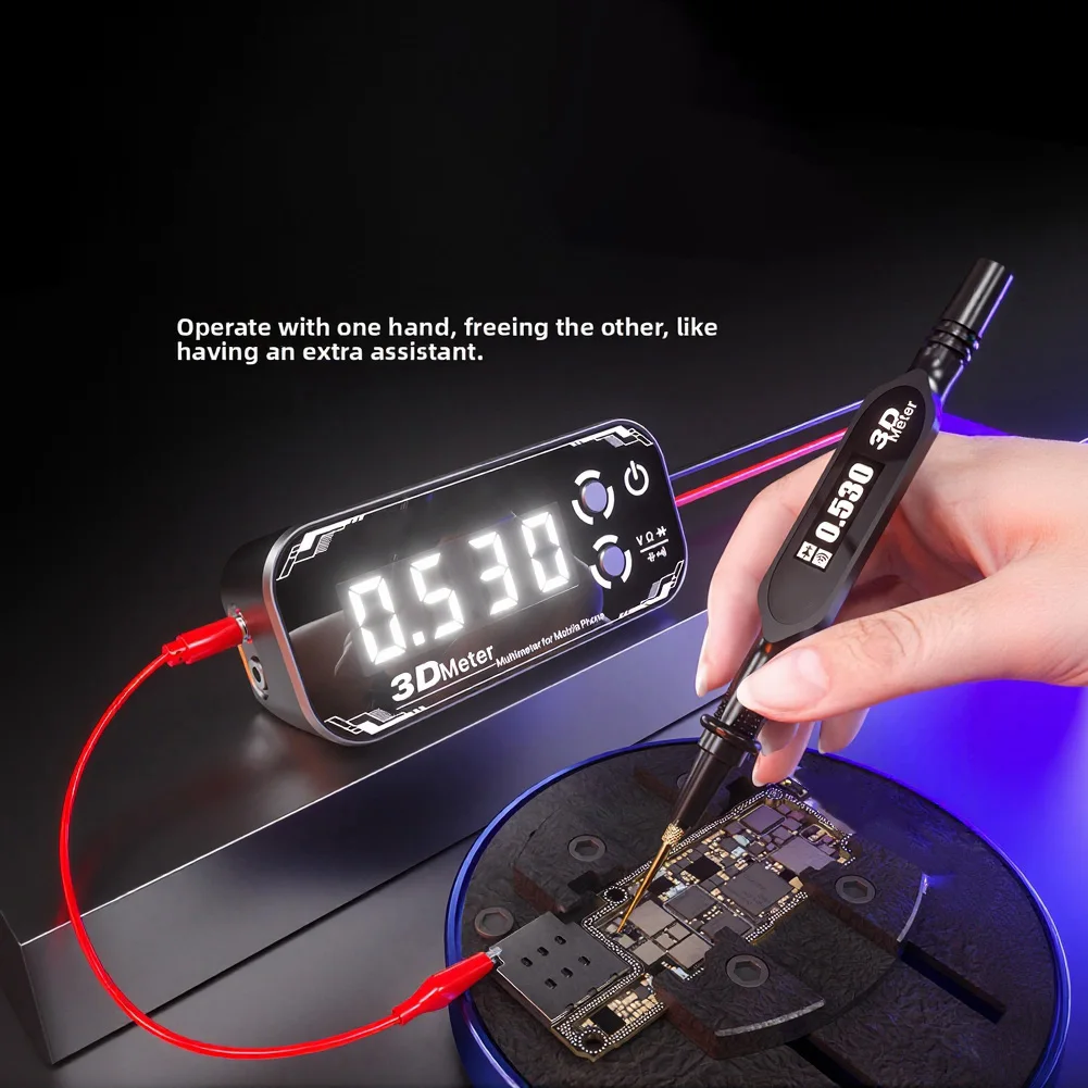 Digital Multimeter with Aluminum Alloy Construction 125x37x55mm Size for triple Display and For High Resolution 0.0001 Readings