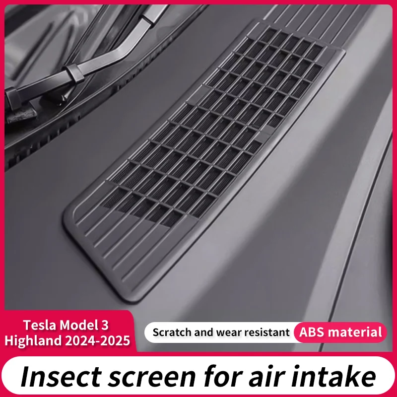 

Car Air intake Mesh Insect Screen Protective Cover Dust Proof Net Insect-proof Accessories For Tesla Model 3 Highland 2024-2025
