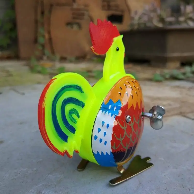 MS084 Iron Chicken 8090 Na Iron Nostalgische Retro Speelgoed Ambachten Etalage Props Cock Jumping Chicken