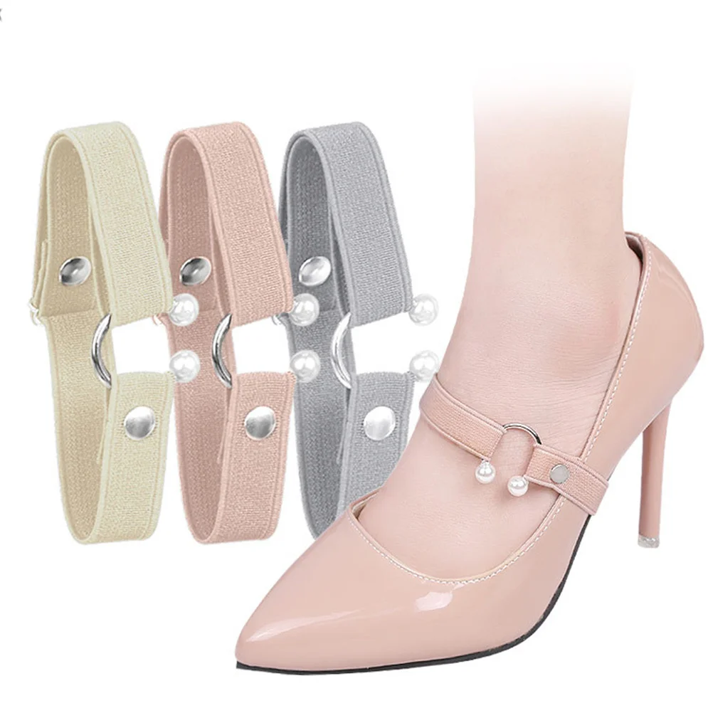 

3Pcs Women Detachable Shoelace High Heels Straps Elastic Material Prevent Dropping Out Shoes Detachable Shoe Straps