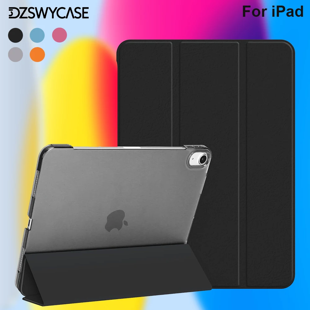 Case For 10th 10.9 11th A16 7/8/9th 10.2 5/6th 9.7 Air 1/2 9.7, Air 3 10.5 Pro 10.5 11 Mini 6 7 4 5 Auto Sleep / Wake PC Cover