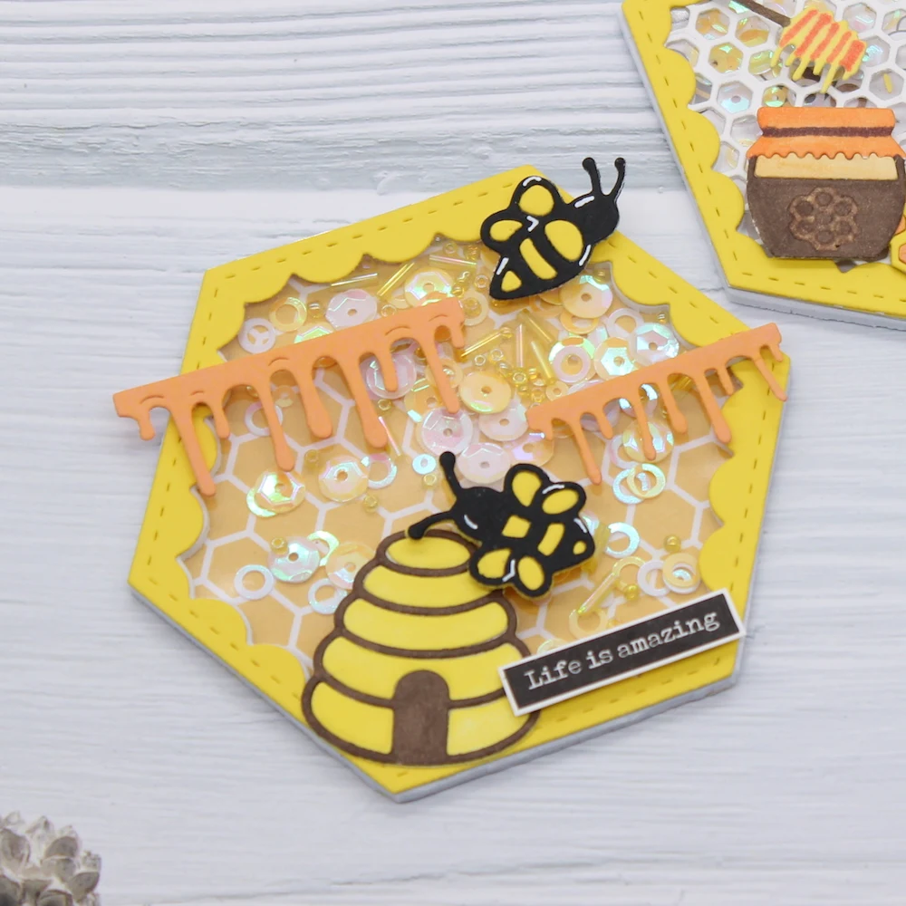 KLJUYP Honeybee wykrojniki do metalu papier do notatnika wykrojniki do scrapbookingu