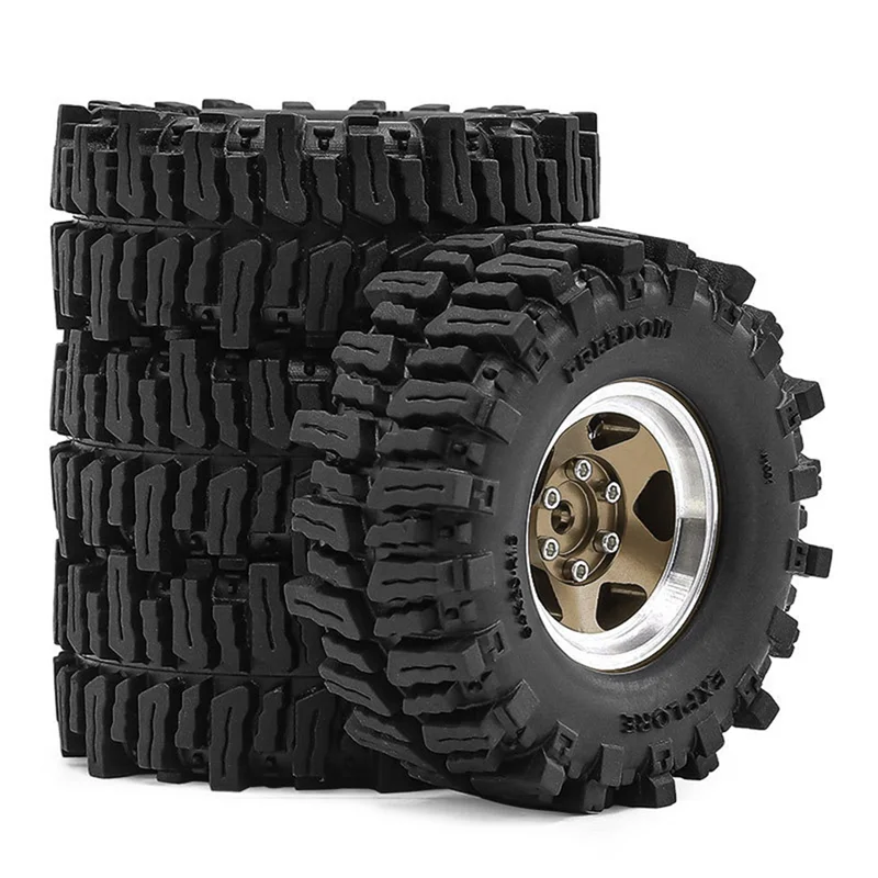 

AINY-1.3Inch Beadlock Wheels And Tires For RC Crawler Car 1/18 TRX4M SCX24 FMS Ascent-18 RC Truck Wheels And Tires