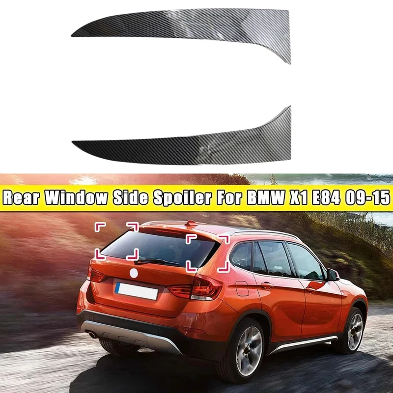 Tylny po stronie okna Spoiler Canard Splitter dla-BMW X1 E84 2009-2015 styl z włókna węglowego