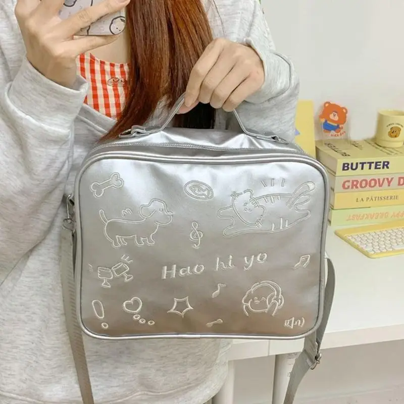 X5XA Summer Bag Preppy Styles Crossbody Bag for Women Backpack Shoulder Bag Cats Ita Backpack