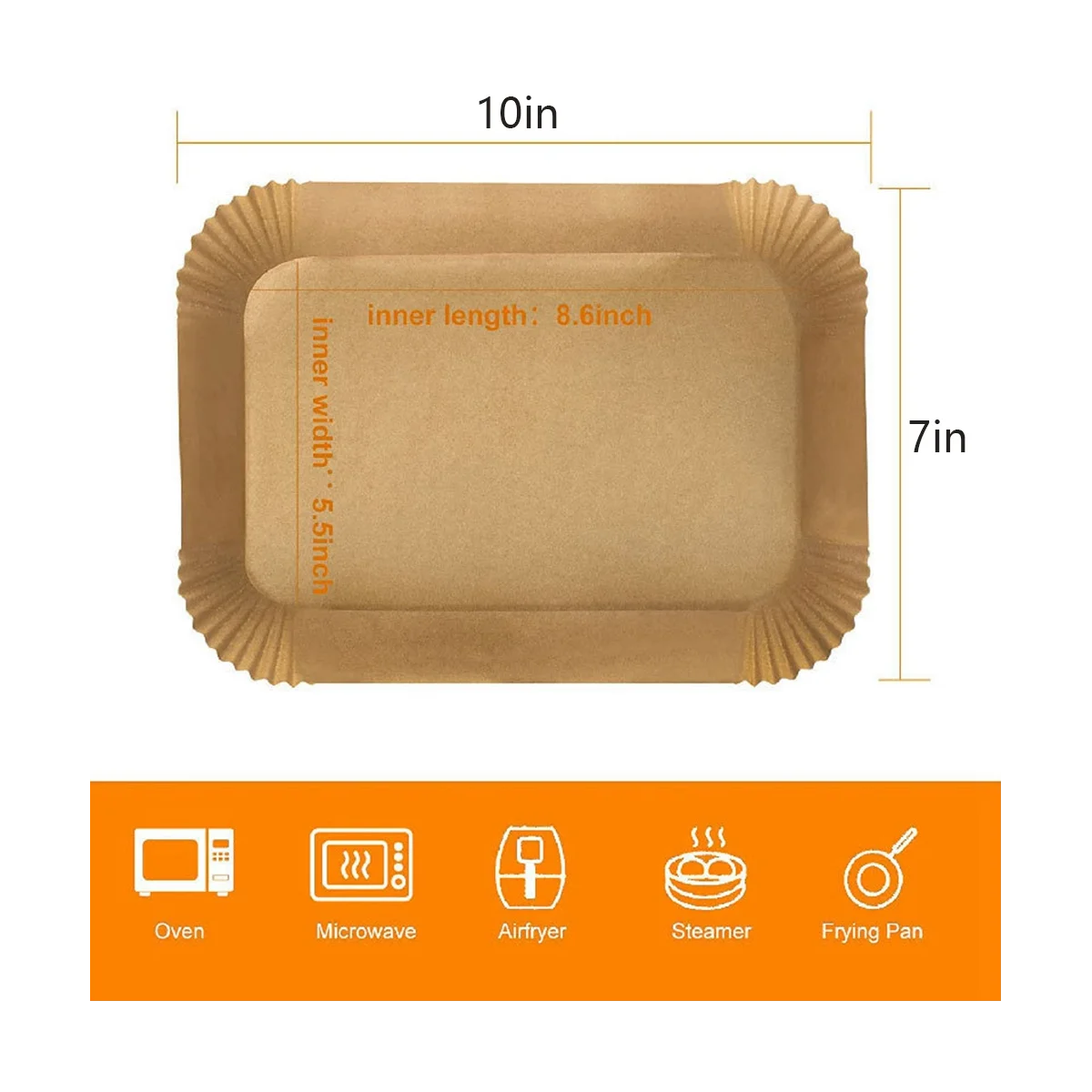 الهواء المقلاة بطانات مستطيل ، الهواء المقلاة بطانات ل النينجا DZ201 ، DZ401 ، الهواء المقلاة الخبز ورقة ل النينجا فودي المزدوج ، 100 قطعة