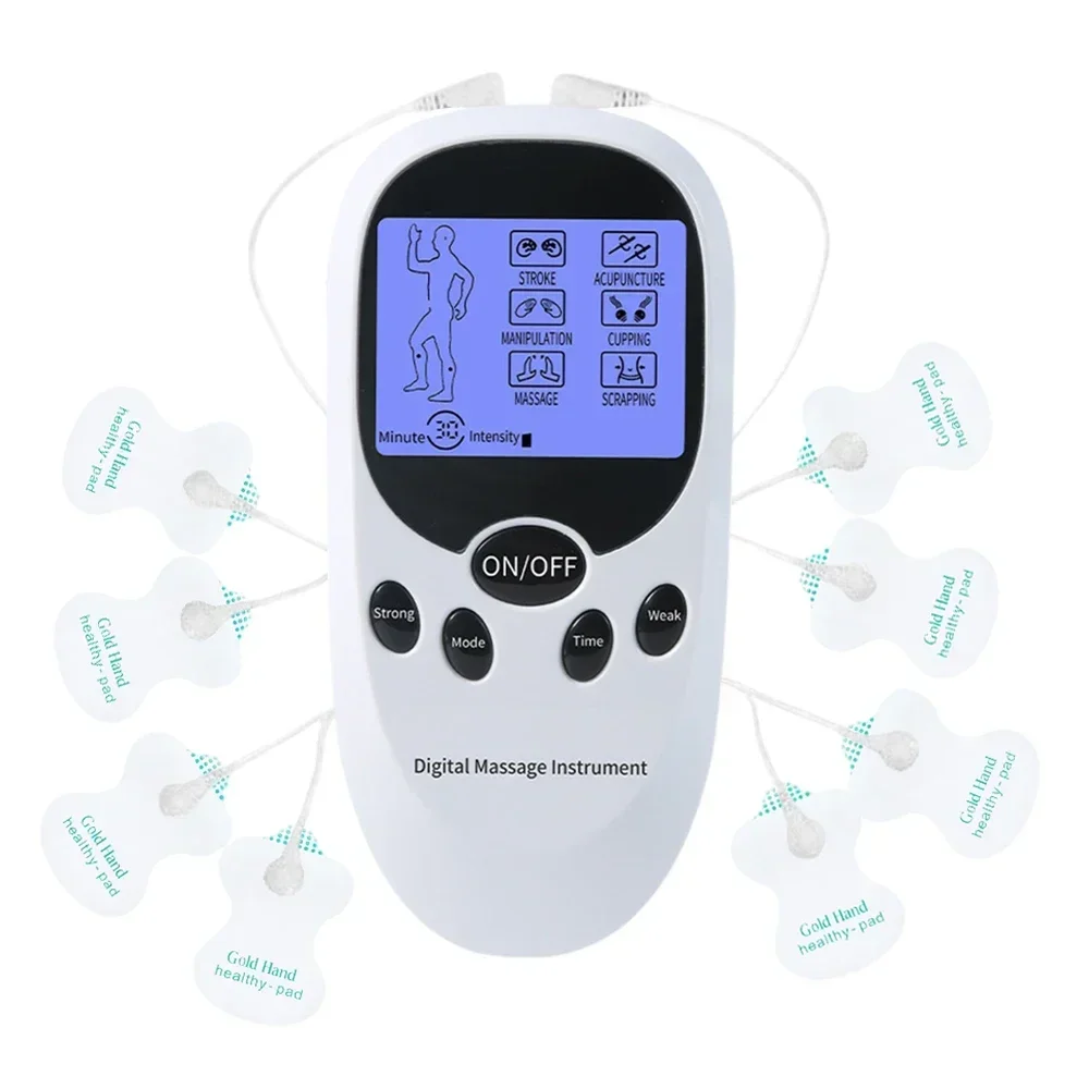 6 Modes Tens Muscle Stimulator Electric EMS Acupuncture Body Massager Digital Pulse Therapy Slimming Machine Pain Relief Machine