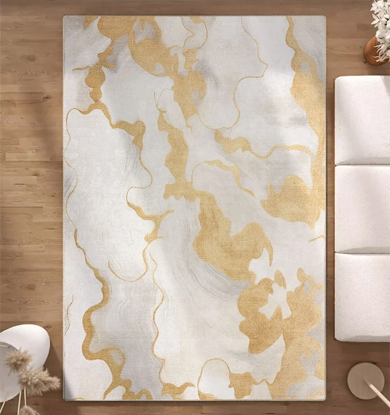 Warm Maillard Carpet For Living Room Home Decoration Chambre Rugs For Bedroom Leaves Modern Design Sofa Coffee Table Floor Mat