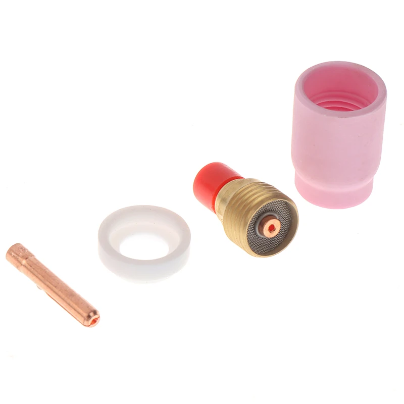 4Pcs TIG Gas Lens KIT Size 1.0mm/1.6mm/2.4mm/3.2mm FIT TIG Welding Torch PTA DB SR WP17 18 26 Series