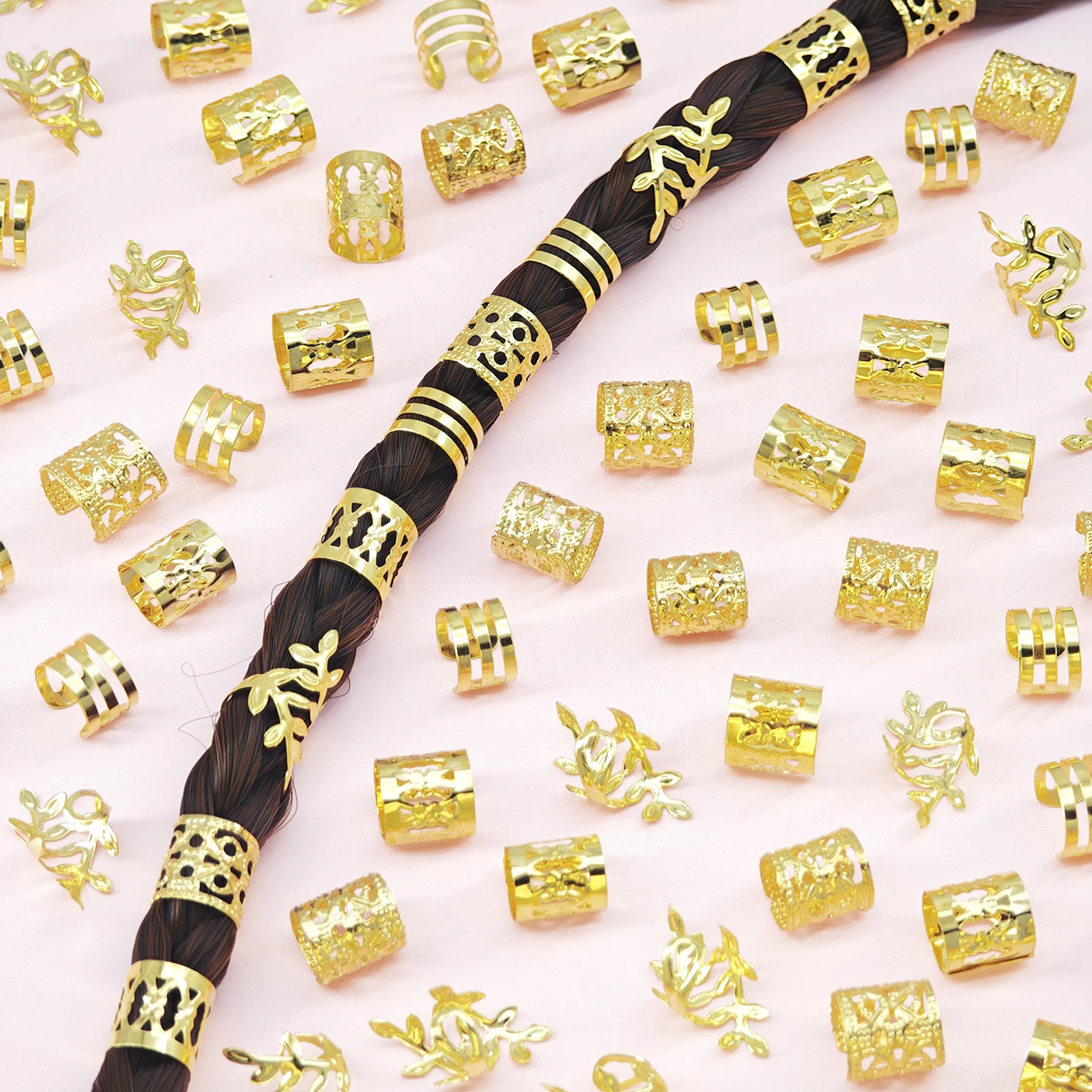 80Pcs Hair Cuffs Adjustable Ha - Jewelry Making For Adults ulasan dan harga