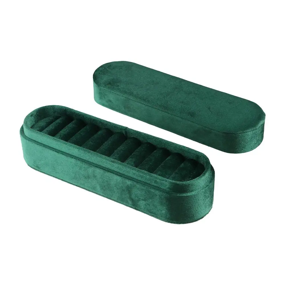 

Бархатный лоток для демонстрации ювелирных изделий с крышкой, несколько отделений, держатель для хранения ювелирных изделий ручной работы, пыленепроницаемый разделитель-вставка