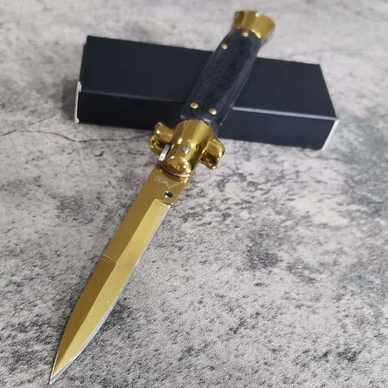 

Damascus Knives Laser Pattern Military Knives Outdoor Knife Folding Blade Camping Wooden Handle Pocket Knife Survival Knife