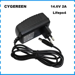 14.6V 2A Lifepo4 Battery Fast Charger For 12V 12.8V 4S 10AH 12AH Iron Phosphate LFP Solar System Electric Tool Charger