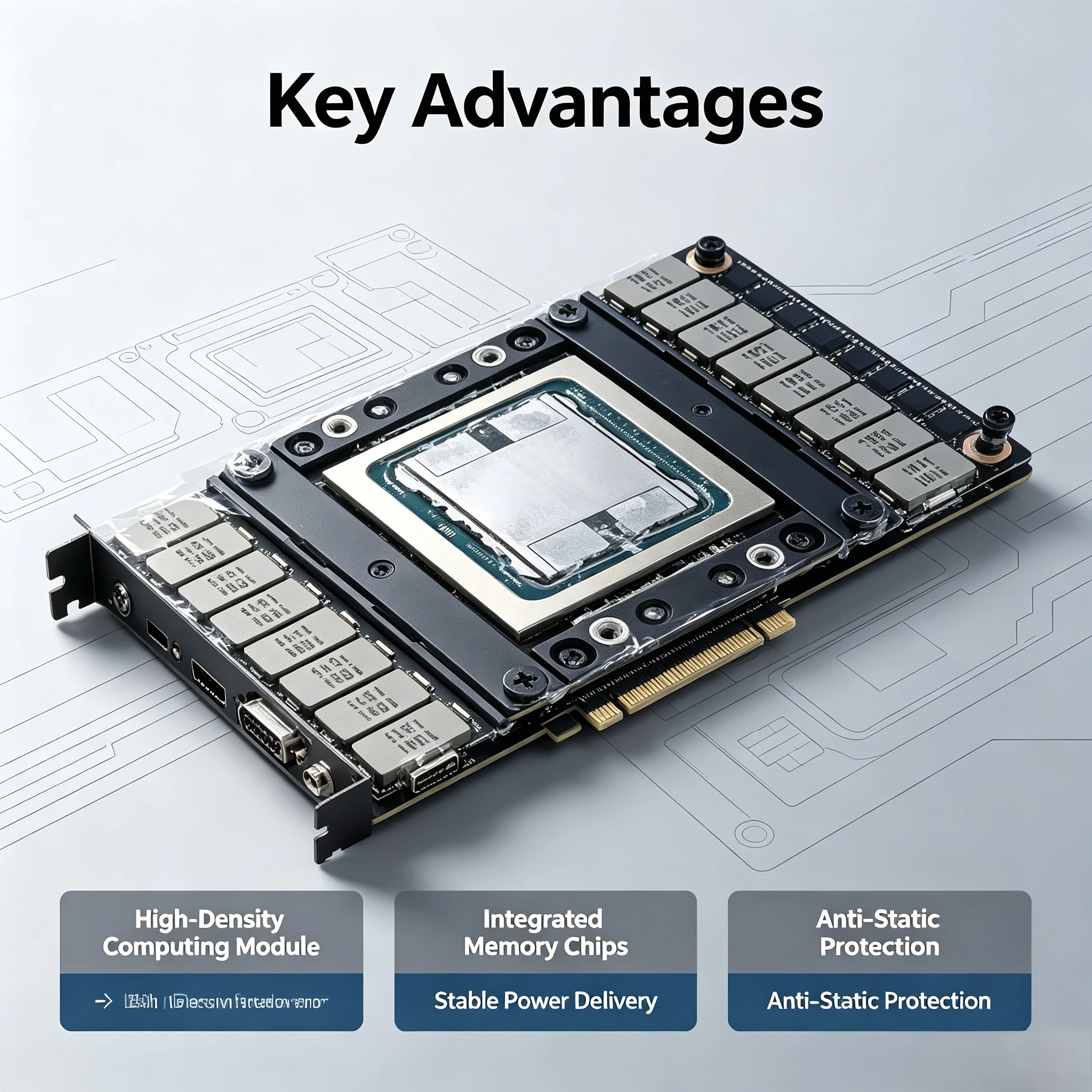 V100 SXM2 GPU Computing Card, 16GB / 32GB HBM2 Tensor Core Accelerator Card