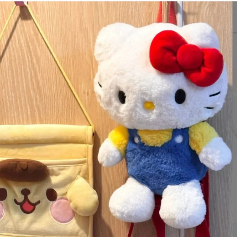 Nowe Sanrio Hello Kitty Kawaii pluszowy plecak pluszaki lalki zabawki pluszaki Anime Cartoon Kt plecak na ramię torby prezent