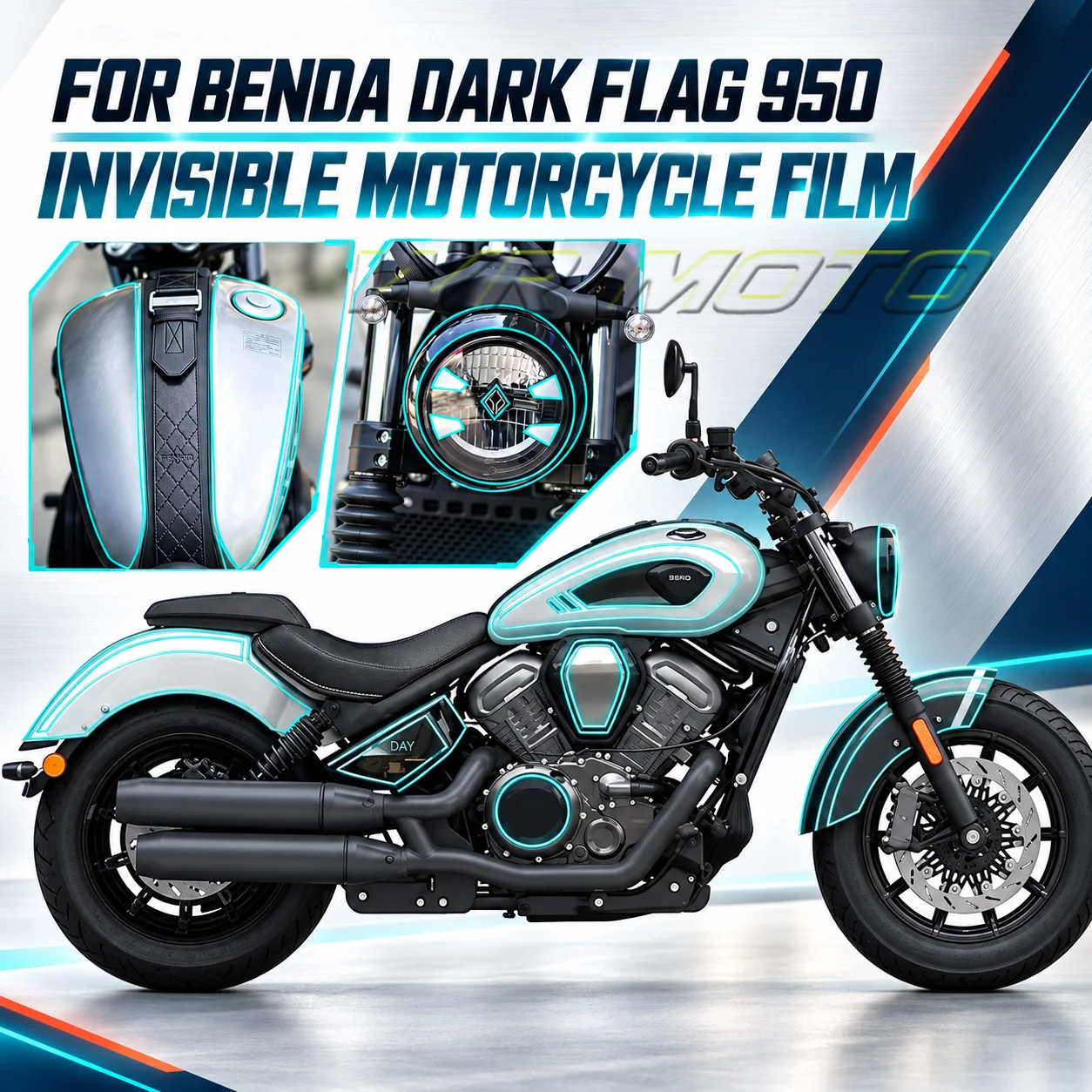 Anti-Yellowing TPU Invisible Body Paint Protection Film Anti-Corrosion Sticker Fit For BENDA Dark Flag 950