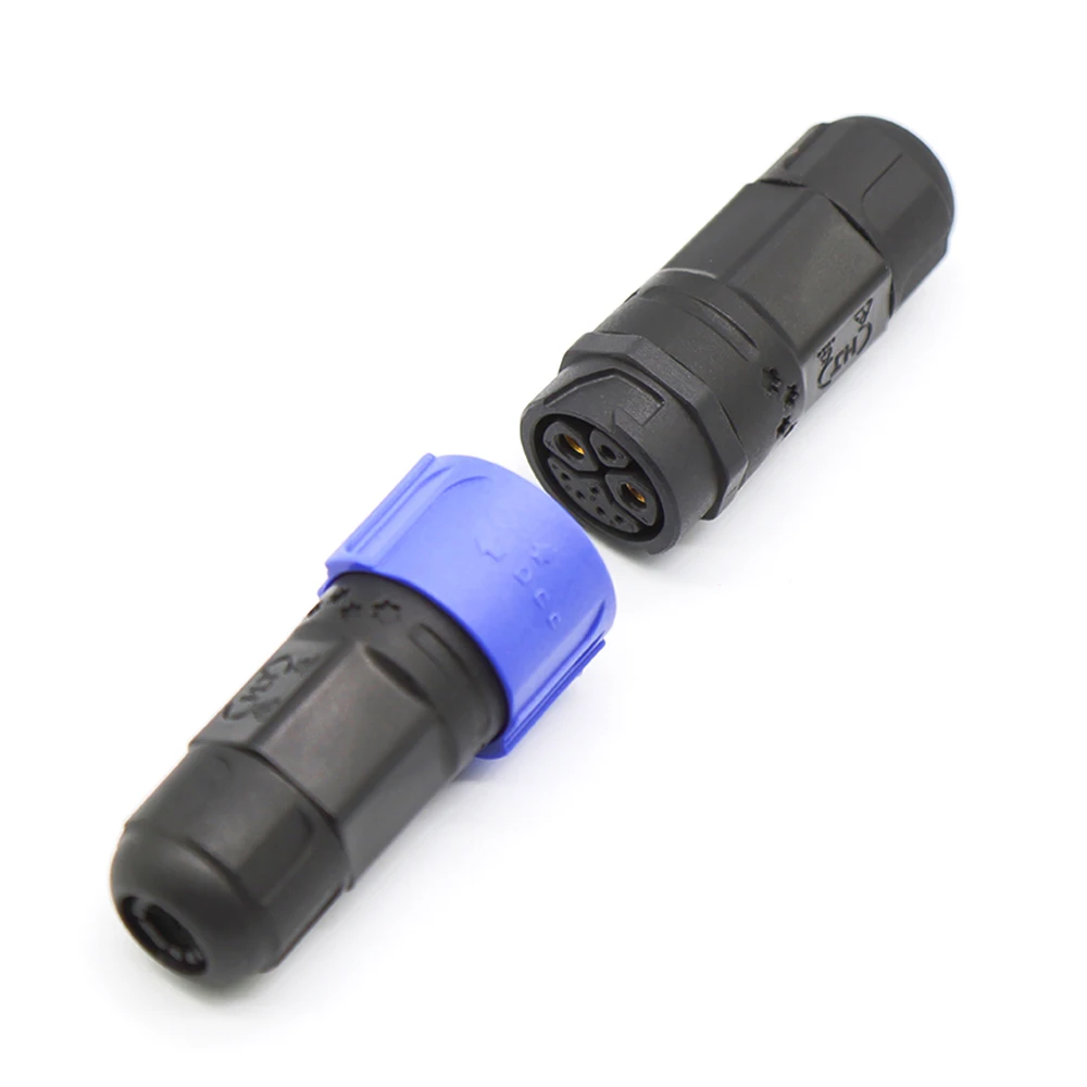 M25 Quick Lock Assembled Connector Power Connector Waterproof IP67 30A Male Female Connectors Waterproof Male Female Plug Heads.